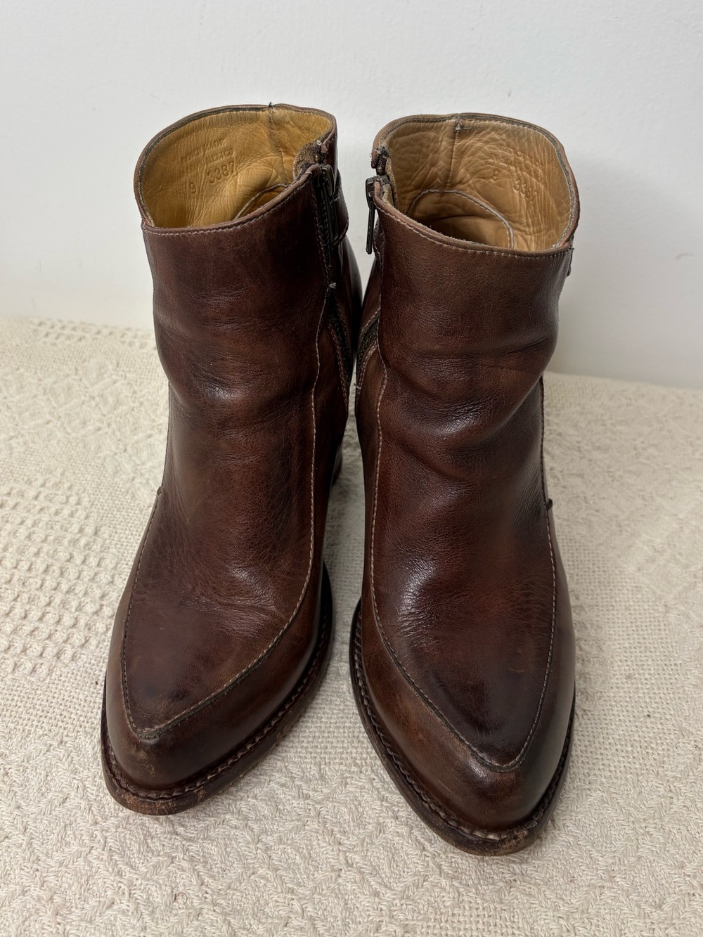 Bedstu Brown Leather Isla Ankle Boots with Buckle Detail - Picture 3 of 11